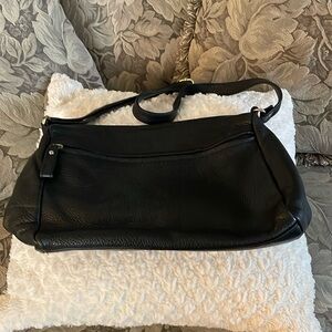 LIZ CLAIBORNE Leather Crossbody Bag Purse, Black